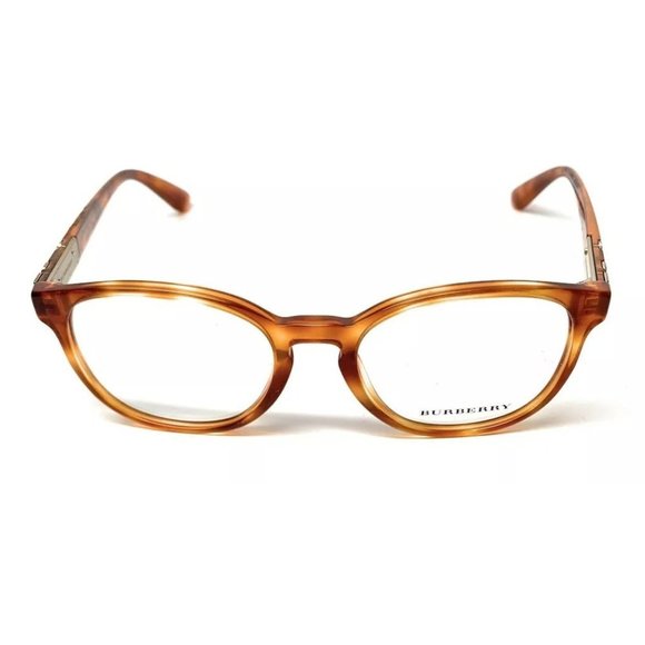 Burberry Unisex Light Havana Round Eyeglasses! - Picture 2 of 3